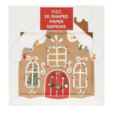 M&S Christmas Shaped House Paper Napkins