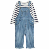 M&S Denim Dungaree, 9-12 Months, Dark Denim
