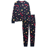 M&S Womens Christmas Dinner Pyjama Set, L, Navy