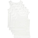 M&S Pure Cotton Vests, 5-6 Years, White