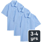M&S Boys School Slim Fit Shirts, 3-4 Years, Blue