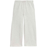M&S Girls Wide Leg Cotton Rich Joggers, 7-8 Y, Grey Marl