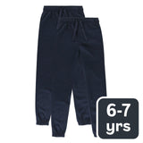 M&S Kids Cotton-Rich Joggers, 6-7 Years, Navy