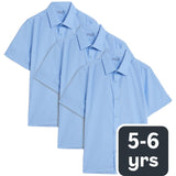 M&S Boys 3 Pack Regular Fit Shirt, 5-6 Y