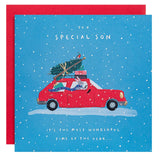 M&S Special Son Classic Car Wonderful Christmas Card