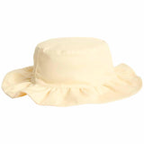 M&S Girls Frill Sun Hat, 6-12 Months, Pale Yellow