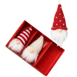 Knitted Hanging Red & White Gonk Decorations