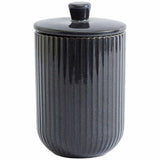M&S Medium Ribbed Storage Jar, Charcoal
