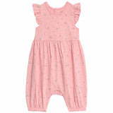 M&S Girls Pure Cotton Ditsy Floral Frill Romper 2-3 Years Pink