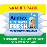 Andrex Ultimate Fresh Wipes Odour Control Quad Pack Moist Tissues