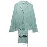 M&S Womens Cotton Modal Revere Pyjama Set, L, Green