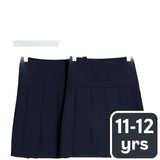 M&S 2Pk Pleated Skirt, 11-12 Years, Navy