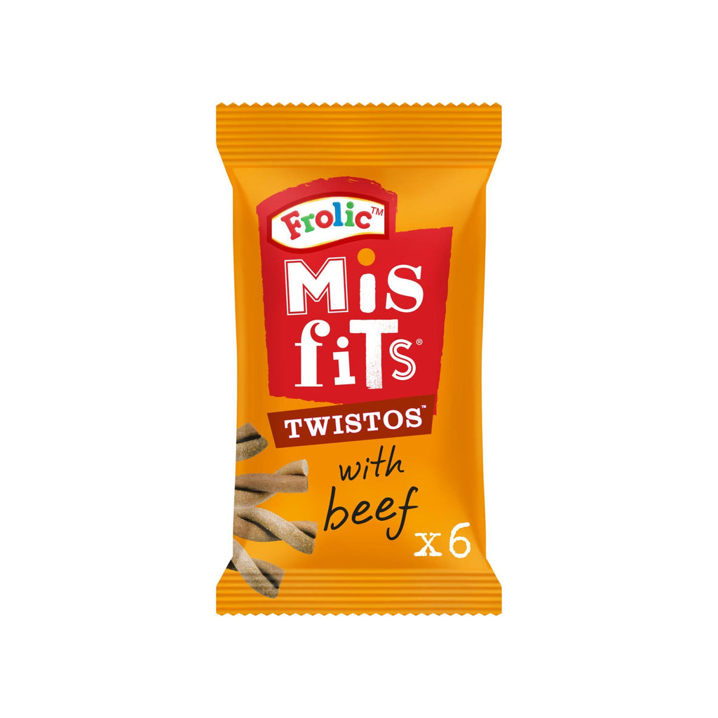 Misfits Twistos Dog Treats Chews with Beef 105g