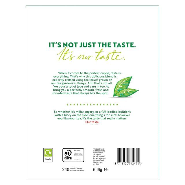 PG Tips Original Biodegradable Tea Bags   240 per pack GOODS M&S   