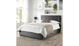 CL Opulence Twill Superking Ottoman Bedframe - Charcoal