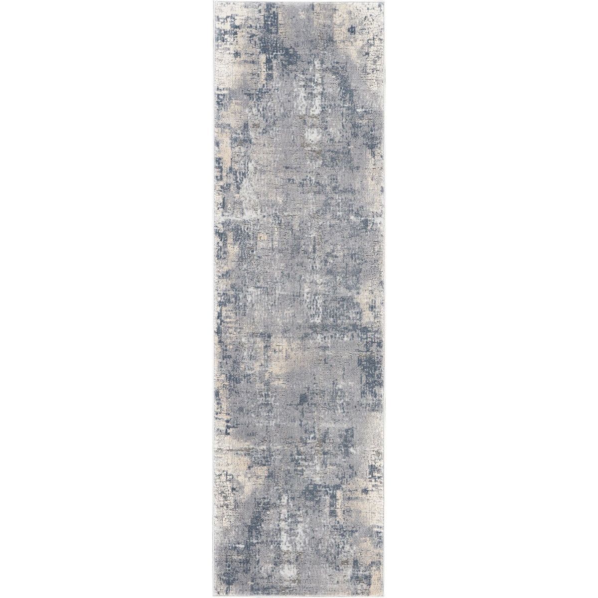 Rustic Textures Faded Blue Runner, 66 x 236 cm GOODS Costco UK