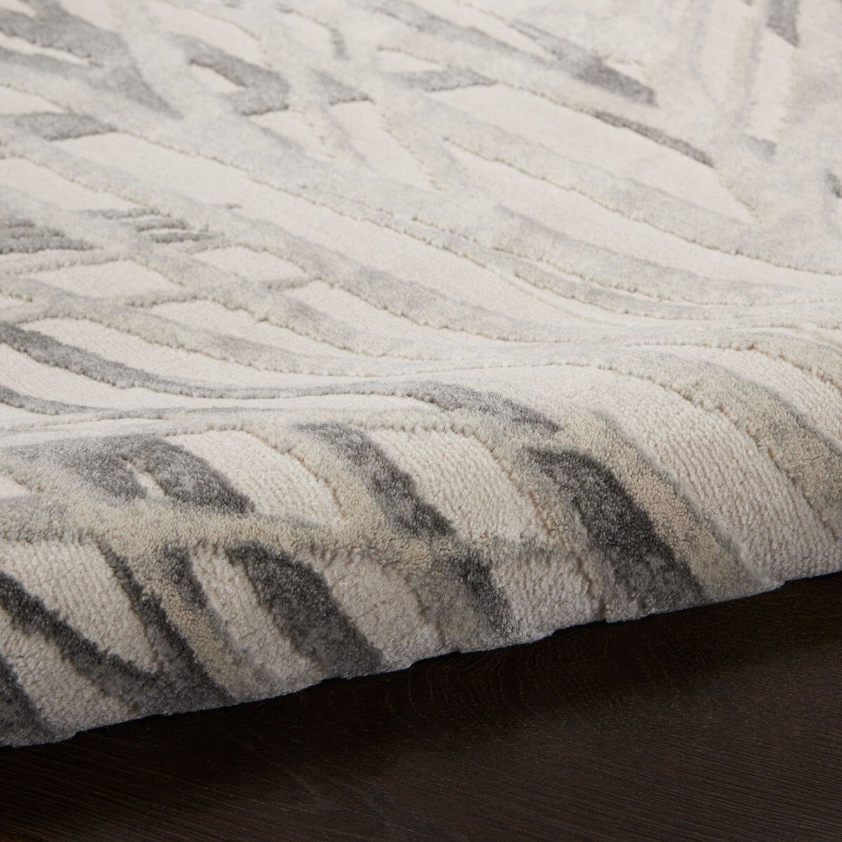 Rustic Textures Ivory & Grey Runner, 66 x 236 cm GOODS Costco UK