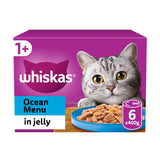 Whiskas Ocean Menu Adult Wet Cat Food in Jelly Tin 6x400g GOODS Sainsburys   