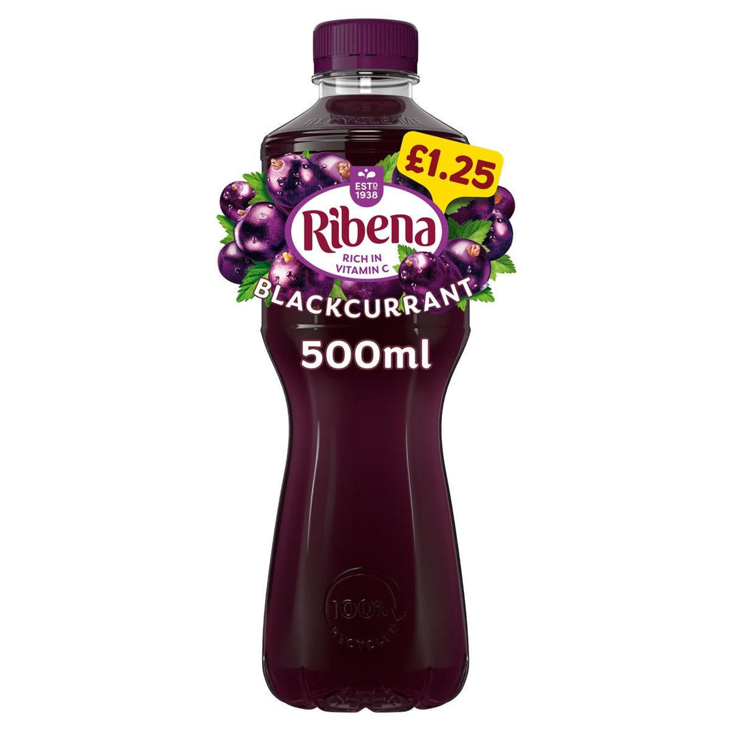 Ribena Blackcurrant PMP £1.25, 12 x 500ml