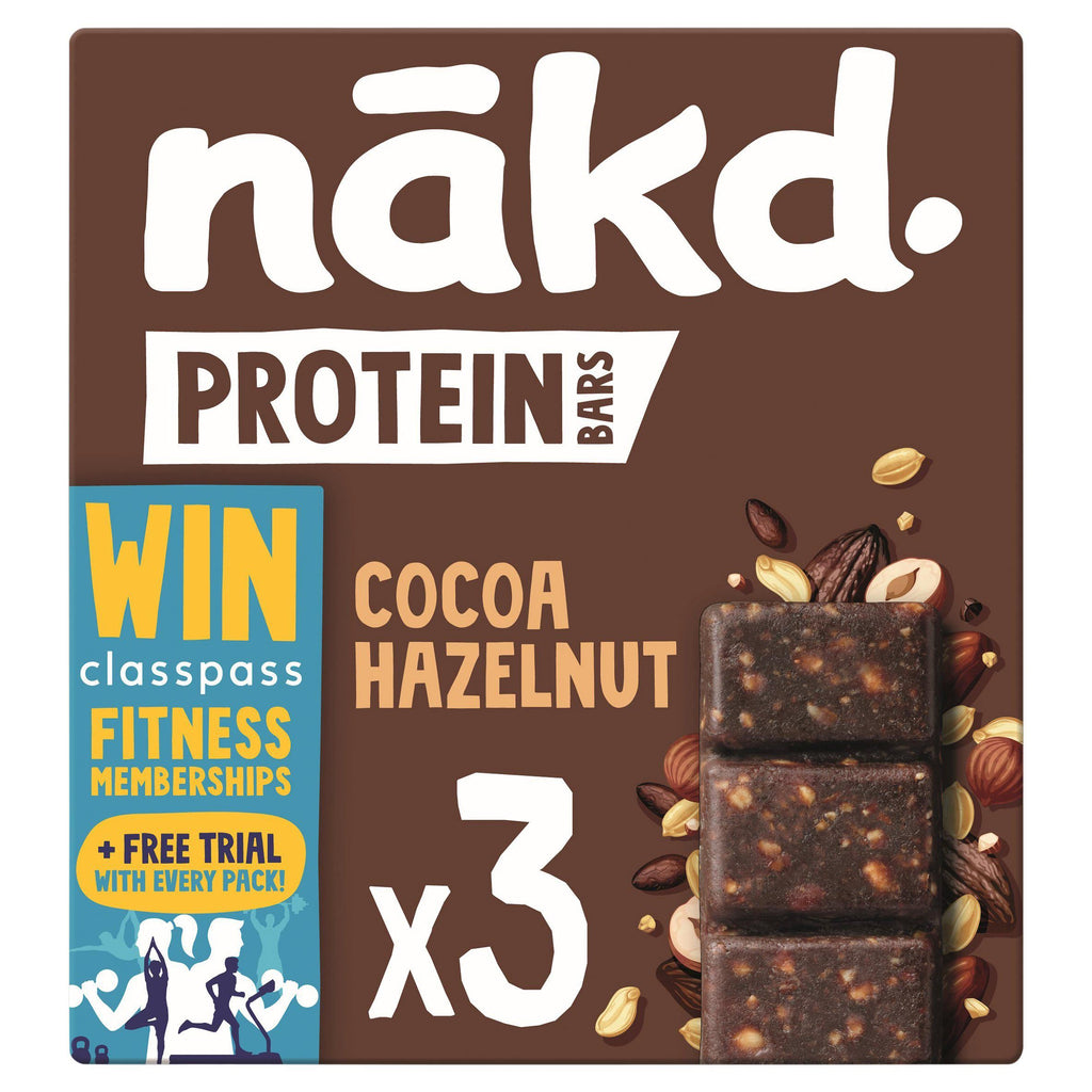 Nakd Cocoa Hazelnut Protein Bars 3x45g