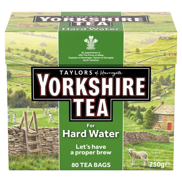 Yorkshire Hard Water Teabags   80 per pack