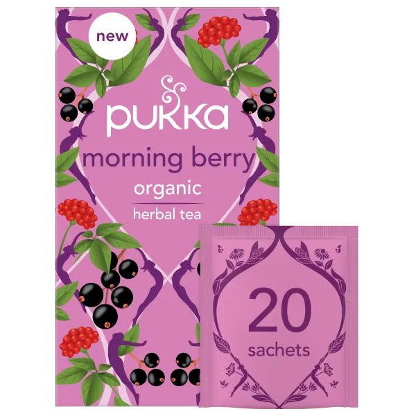 Pukka Herbs Morning Berry Organic Herbal Tea - 20 Teabags