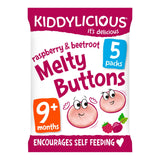 Kiddylicious Raspbery & Beetroot Melty Buttons Baby Snacks 5x6g GOODS Sainsburys   