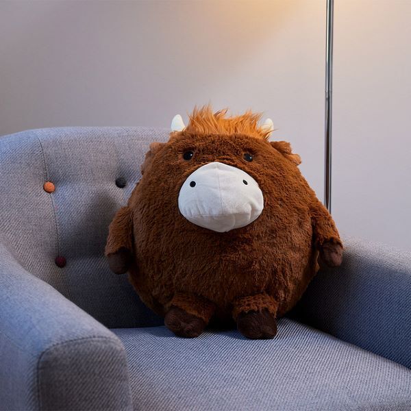 Warmies Super Sized Cushion Highland Cow GOODS Superdrug   