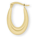 14ct Yellow Gold Teardrop Hoop Earrings