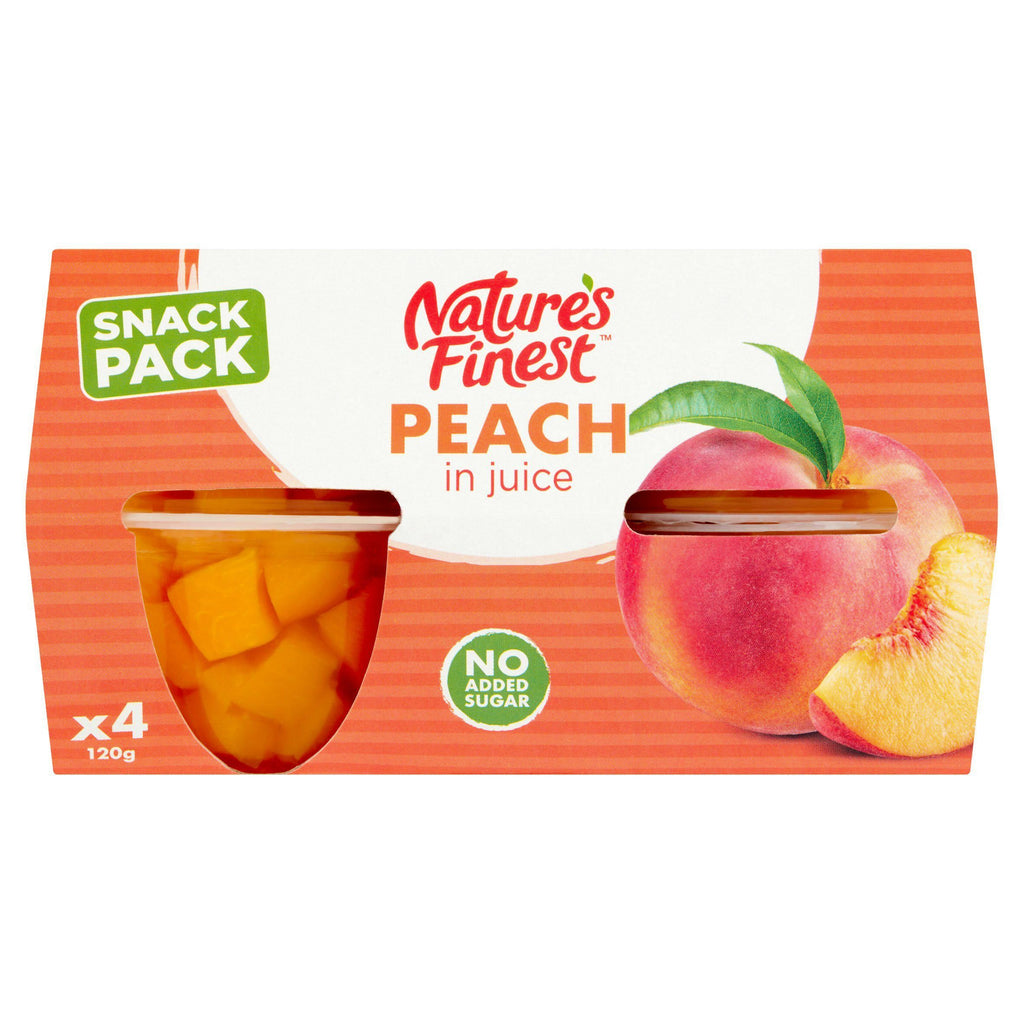 Nature's Finest Peach in Juice 4x120g