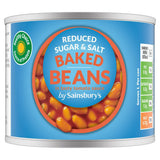 Sainsbury's Baked Beans In Reduced Sugar & Salt, Tomato Sauce 200g