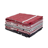 Sainsbury's Home Pack of 5 Red Black Mixed Terry Tea Towels