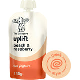 The Collective Uplift Peach & Raspberry Live Yoghurt Pouch 130g