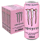 Monster Energy Drink Ultra Strawberry Dreams Zero Sugar 4 x 500ml