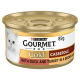 Gourmet Gold Casserole with Duck & Turkey in a Brown Sauce Wet Cat Food 85g