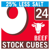 Oxo Reduced Salt Beef Stock Cubes x24 142g