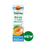 Tropicana Fresh & Light Morning Orange Juice Blend Drink 850ml