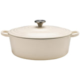 Habitat 4.7 Litre Cast Iron Oval Casserole Dish - Cream