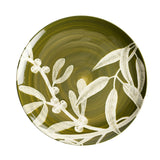Habitat Floral Stoneware Dinner Plate - Green