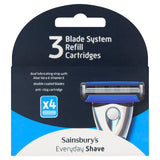 Sainsbury's Everyday 3 Blade Refill x4