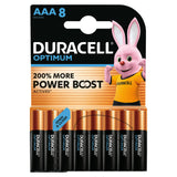 Duracell Optimum AAA Batteries, pack of 8