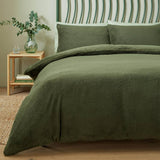 Sainsbury's Home Fleece Bedding Set - Green