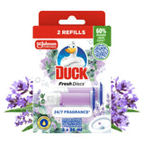 Duck Toilet Fresh Disc Refills Lavender & Eucalyptus Duo 2 x 36ml