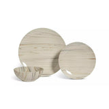 Habitat Marble Slip 12 Piece Stoneware Dinner Set - Cream