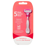 Sainsbury's Everyday Hair Removal 5 Blade System Razor x2