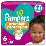 Pampers Premium Protection Essential Pack Nappies Size 6, 13kg+ x28