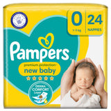 Pampers New Baby Nappies Size 0 (Micro) Carry Pack Nappies & Wipes ASDA   