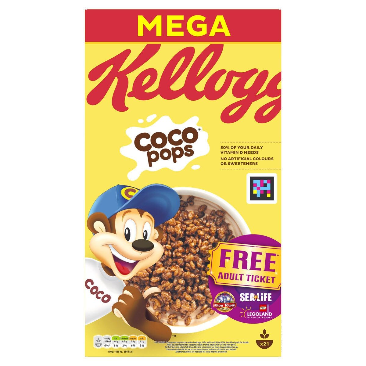 Kellogg's Coco Pops, 2 x 650g