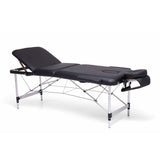 Rio Professional Aluminium Massage Table and Treatment Couch in Black MATM