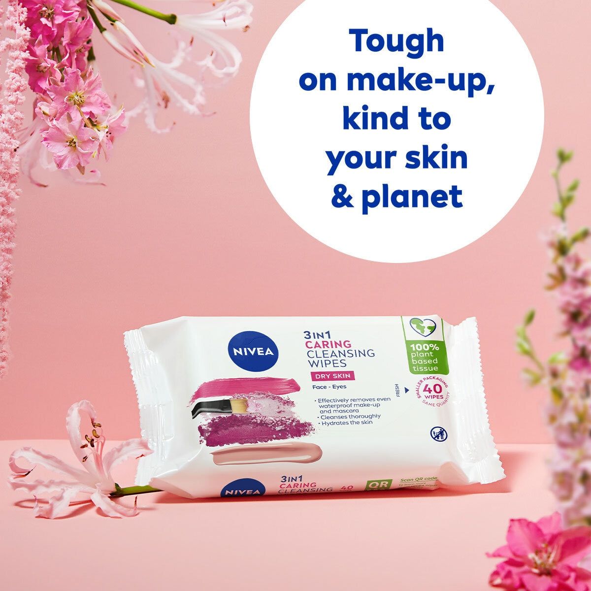 Nivea Biodegradable Face Wipes, 4 x 40 Wipes GOODS Costco UK